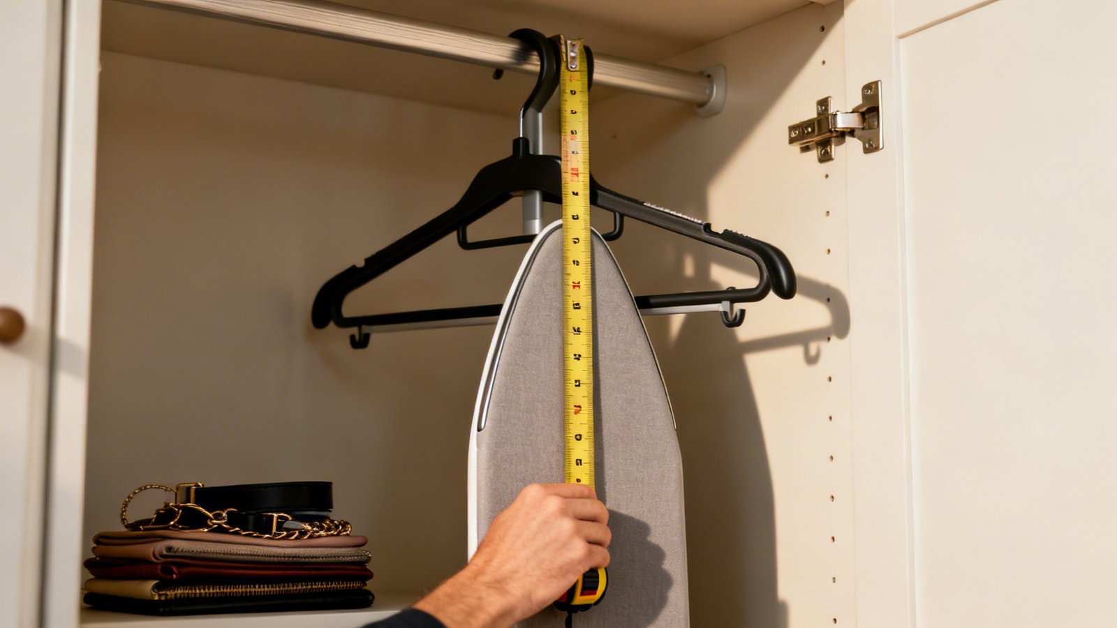 colgador vertical para tabla de planchar