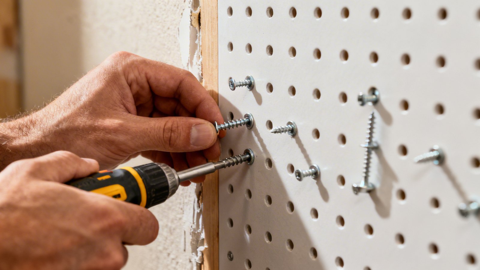 detalle de anclaje en pladur para paneles perforados