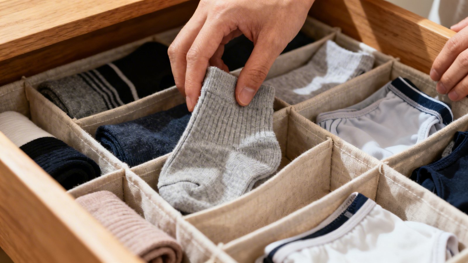 organizar calcetines con separadores organizar calcetines con separadores