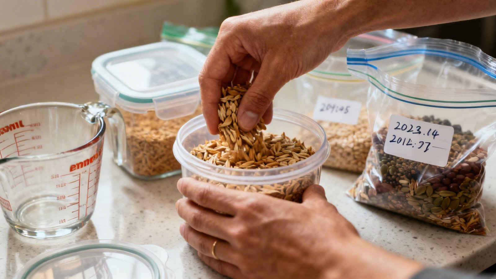envases y porcionado para reducir desperdicio alimentos secos