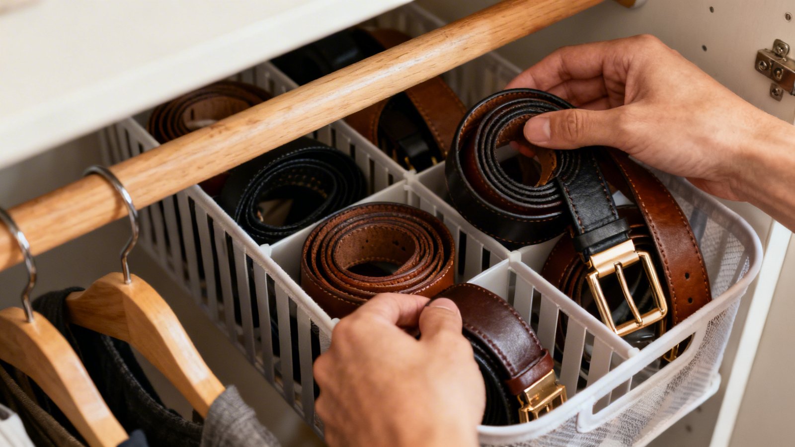 organizar cinturones en armario con revistero organizar cinturones en armario con revistero